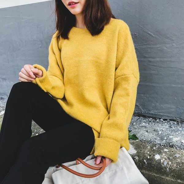genayooa loose korean sweater women knitting winter autumn casual pullover jumper women's sweaters o-neck harajuku chic 201203, White;black
genayooa loose korean sweater women knitting winter autumn casual pullover jumper women's sweaters o-neck harajuku chic 201203, White;black