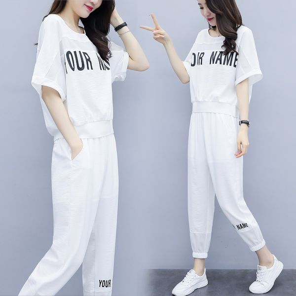 european station clothing from two plays korean women's training clothes casual white summer suit 27yl
european station clothing from two plays korean women's training clothes casual white summer suit 27yl