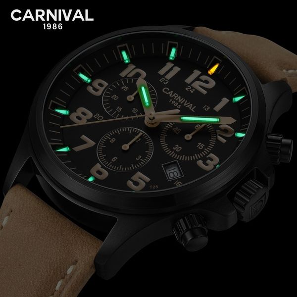 t25 tritium watch really waterproof 30m swim men carnival brand luxury automatic mechanical watches sports military clock t200409, Slivery;brown
t25 tritium watch really waterproof 30m swim men carnival brand luxury automatic mechanical watches sports military clock t200409, Slivery;brown