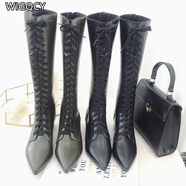 boots 2021 autumn winter women's european american style cross straps pointed thick heel elastic, Black
boots 2021 autumn winter women's european american style cross straps pointed thick heel elastic, Black