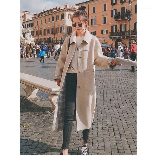 woolen coat female long trench coat 2020 autumn winter new temperament long sleeve woolen korean warm thicke1, Black
woolen coat female long trench coat 2020 autumn winter new temperament long sleeve woolen korean warm thicke1, Black