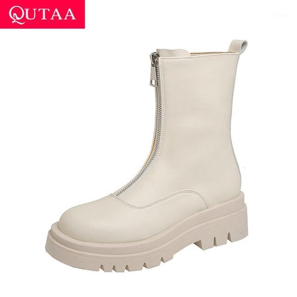 boots qutaa 2021 autumn winter round toe platform short front zipper fashion ankle pu square heel women shoes size 34-431, Black
boots qutaa 2021 autumn winter round toe platform short front zipper fashion ankle pu square heel women shoes size 34-431, Black
