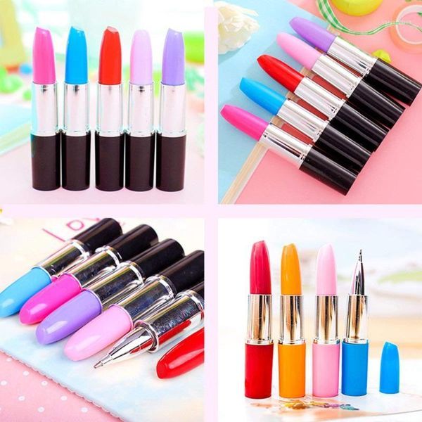 xrhyy 1 piece lipstick shape pen, creative ballpoint writing pens multi-color lipstick cute ball pen novelty office stationery1, Blue;orange
xrhyy 1 piece lipstick shape pen, creative ballpoint writing pens multi-color lipstick cute ball pen novelty office stationery1, Blue;orange