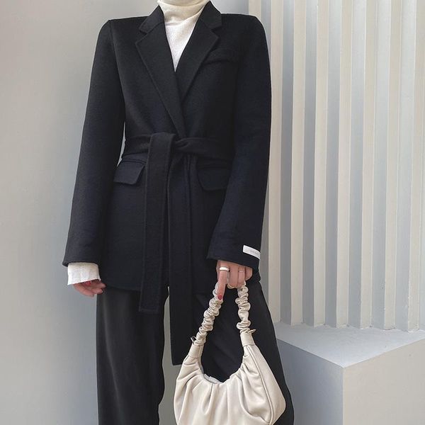 814 2020 new han guodong gate paragraphs suit cloth coat short cashmere coat a undertakes to women, Black
814 2020 new han guodong gate paragraphs suit cloth coat short cashmere coat a undertakes to women, Black