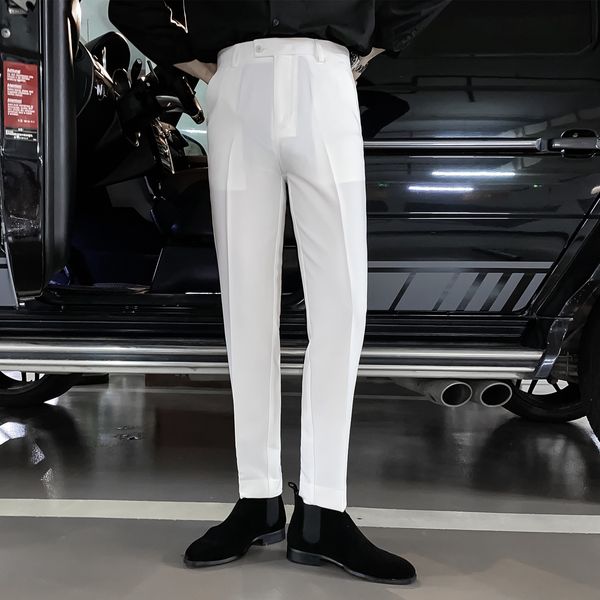 daio ethan solid british draping men's slim feet korean trousers casual pants
daio ethan solid british draping men's slim feet korean trousers casual pants