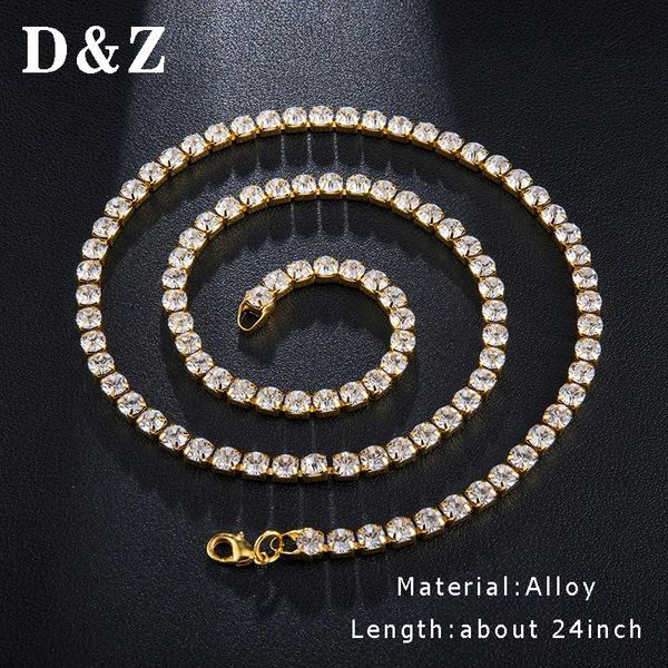 chains d&z hip hop gold finish 5mm rhinestone tennis chain 1 row necklace men jewelry charms, Silver
chains d&z hip hop gold finish 5mm rhinestone tennis chain 1 row necklace men jewelry charms, Silver
