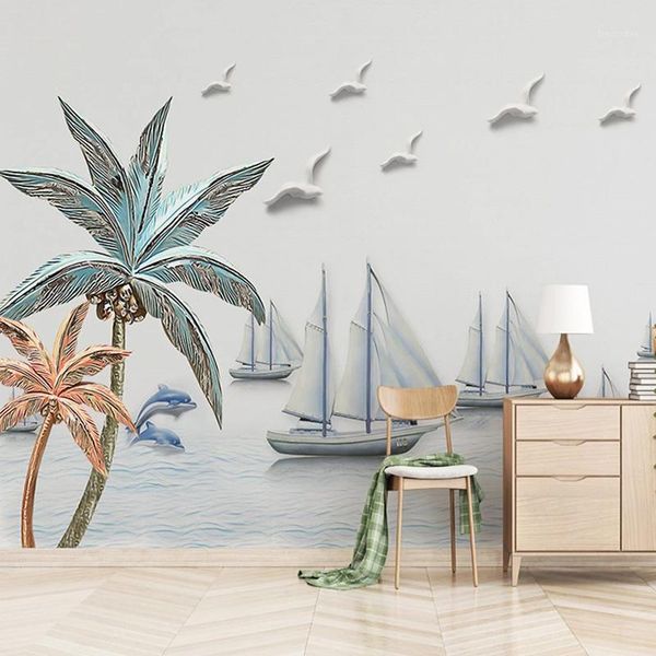 custom mural wallpaper 3d stereo sailboat coconut tree wall painting living room restaurant theme l background wall papers1
custom mural wallpaper 3d stereo sailboat coconut tree wall painting living room restaurant theme l background wall papers1
