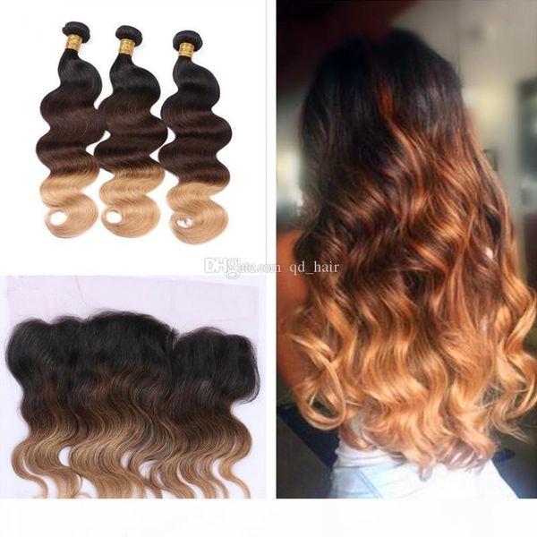 ombre 13x4 ear to ear frontal with body wave hair extension 1b 4 27 body wave human hair bundles with lace frontal, Black;brown
ombre 13x4 ear to ear frontal with body wave hair extension 1b 4 27 body wave human hair bundles with lace frontal, Black;brown