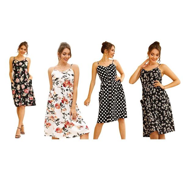 dresses sundress summer women causal sleeveless high elastic waist beach dress, Black;gray
dresses sundress summer women causal sleeveless high elastic waist beach dress, Black;gray
