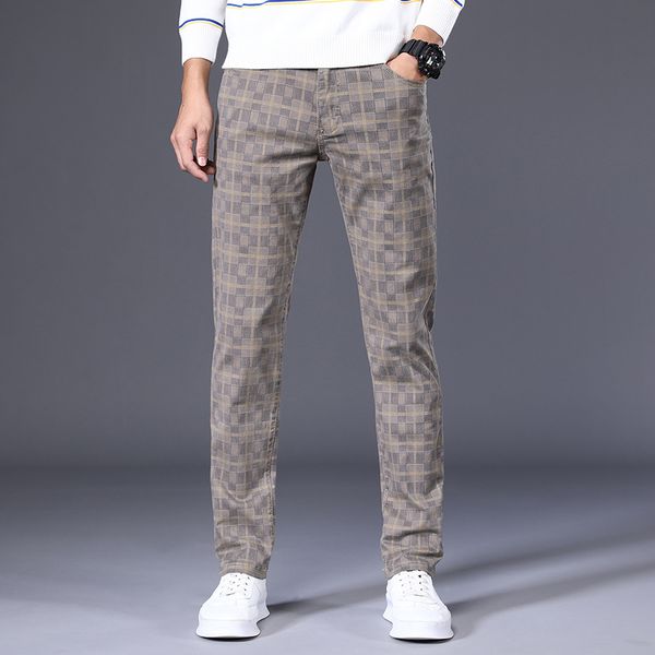 plaid jeans for men's stright denim pants men loose ankle-length jeans male plaid casual streetweat korean clothes jeans 201111, Blue
plaid jeans for men's stright denim pants men loose ankle-length jeans male plaid casual streetweat korean clothes jeans 201111, Blue