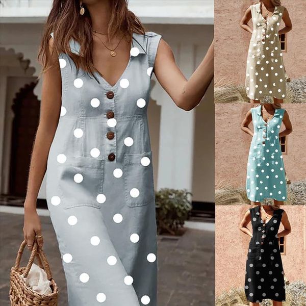 2019 summer womens dresses elegant dot print boho dress feminine turn down v neck dress button pocket vestidos, Black;gray
2019 summer womens dresses elegant dot print boho dress feminine turn down v neck dress button pocket vestidos, Black;gray