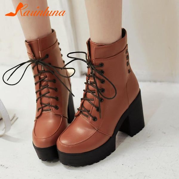 boots karin arrivals big size 43 lace up ankle woman shoes platform thick high heels comfy autumn winter female, Black
boots karin arrivals big size 43 lace up ankle woman shoes platform thick high heels comfy autumn winter female, Black