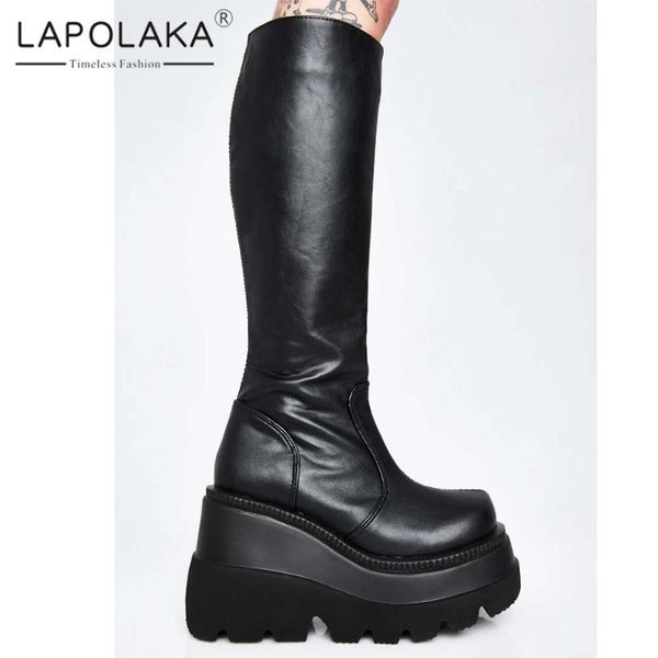 lapolaka fashion large size 43 wedge high heels zipper shoes ladies boots platform non slip dropship boots woman shoes, Black
lapolaka fashion large size 43 wedge high heels zipper shoes ladies boots platform non slip dropship boots woman shoes, Black