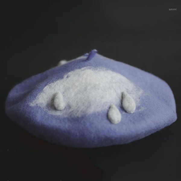 cute heavy rain berets princess sweet lolita hat vintage handmade cloud hat real woolen warm winter manual wool felt beret blm631, Blue;gray
cute heavy rain berets princess sweet lolita hat vintage handmade cloud hat real woolen warm winter manual wool felt beret blm631, Blue;gray