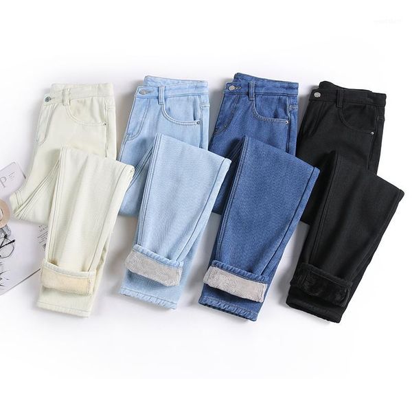 women fleece jeans winter warm jean pants plus size high waist thickening denim trousers casual female solid pencil pant p95211, Blue
women fleece jeans winter warm jean pants plus size high waist thickening denim trousers casual female solid pencil pant p95211, Blue