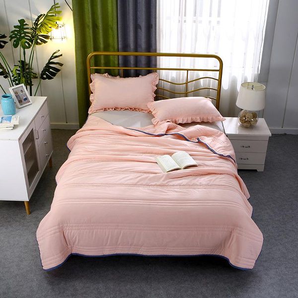 concise solid washed cotton summer light thin air condition quilt sofa office bed travel quilts single double throw blanket
concise solid washed cotton summer light thin air condition quilt sofa office bed travel quilts single double throw blanket