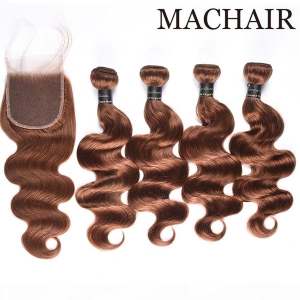 #30 light brown color brazilian body wave 3 4 bundles with closure pre-colored brazilian human hair weave with lace closure, Black;brown
#30 light brown color brazilian body wave 3 4 bundles with closure pre-colored brazilian human hair weave with lace closure, Black;brown