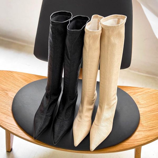 deat 2020 new spring autumn fashion casual pointed thin high heel elastic leather single shoes women long cool boots sf136, Black
deat 2020 new spring autumn fashion casual pointed thin high heel elastic leather single shoes women long cool boots sf136, Black