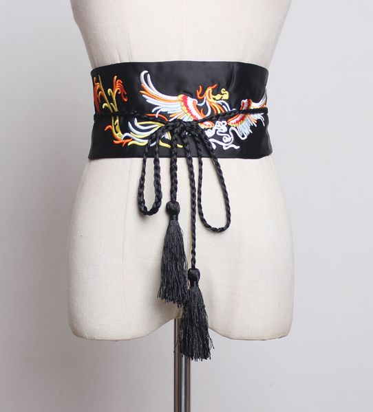 women's runway fashion vintage embroidery satin cummerbunds female dress coat corsets waistband belts decoration wide belt r3351 j1209, Black;brown 
women's runway fashion vintage embroidery satin cummerbunds female dress coat corsets waistband belts decoration wide belt r3351 j1209, Black;brown