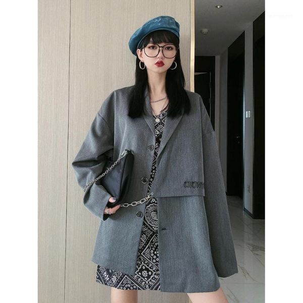 women's suits & blazers handsome men's and women's large size autumn loose bf stitching chain small design fake two suit, White;black
women's suits & blazers handsome men's and women's large size autumn loose bf stitching chain small design fake two suit, White;black