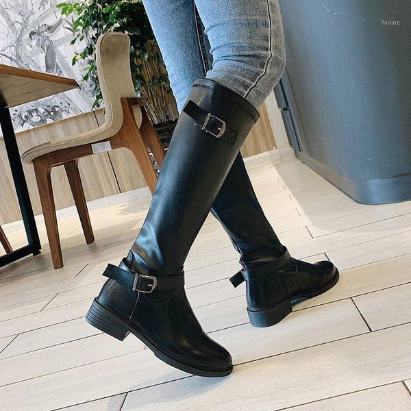 long boots woman 2019 circle head coarse with skinny low with increase down knight boots1, Black
long boots woman 2019 circle head coarse with skinny low with increase down knight boots1, Black