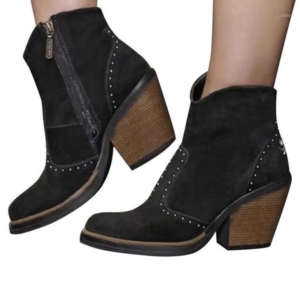 boots women retro rivet motorcycle suede leather ankle high heel zipper short boot cowboy shoes winter warm 20211, Black
boots women retro rivet motorcycle suede leather ankle high heel zipper short boot cowboy shoes winter warm 20211, Black