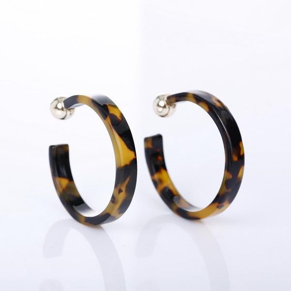 new fashion acrylic women hoop earrings leopard print big ring c shape earrings for women, Golden;silver
new fashion acrylic women hoop earrings leopard print big ring c shape earrings for women, Golden;silver