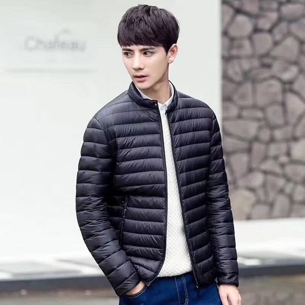 new lightweight down cotton men's stand collar jaet, Black
new lightweight down cotton men's stand collar jaet, Black