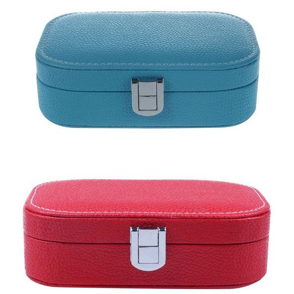 2 pcs mini jewelry organizer box pu leather jewelry box princess dressing earring & ring collection box, lake blue & red, Pink;blue
2 pcs mini jewelry organizer box pu leather jewelry box princess dressing earring & ring collection box, lake blue & red, Pink;blue