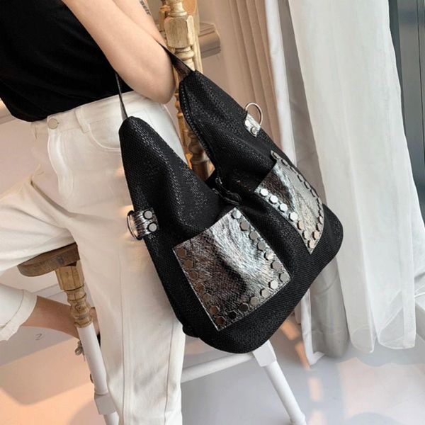 street style mesh sequined big handbag large capacity casual tote bag women shoulder bag female shopper bolsa feminina black
street style mesh sequined big handbag large capacity casual tote bag women shoulder bag female shopper bolsa feminina black