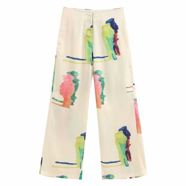 new women popular colorful painting wide leg pants femme leisure zipper trousers office lafy wear casual slim chic pants lj201130, Black;white
new women popular colorful painting wide leg pants femme leisure zipper trousers office lafy wear casual slim chic pants lj201130, Black;white