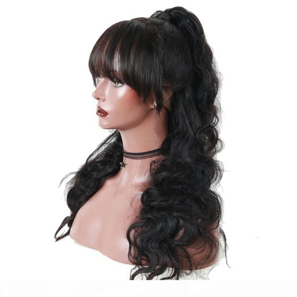 silk lace wig with bangs pre plucked body wave glueless brazilian human hair silk base full lace wigs bang bleached knots, Black;brown
silk lace wig with bangs pre plucked body wave glueless brazilian human hair silk base full lace wigs bang bleached knots, Black;brown
