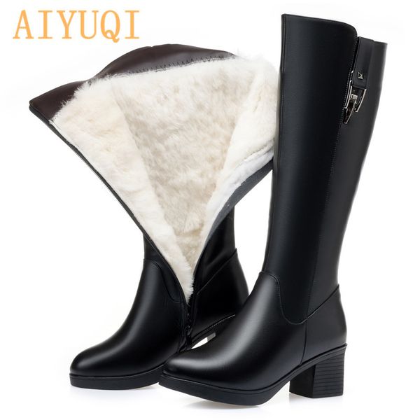 aiyuqi winter long genuine leather natural wool warm high fashion large size women riding boots q1104, Black
aiyuqi winter long genuine leather natural wool warm high fashion large size women riding boots q1104, Black