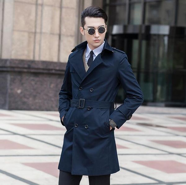men's trench coats mens man double breasted blue thin long coat men clothes slim fit overcoat sleeve designer spring autumn, Tan;black
men's trench coats mens man double breasted blue thin long coat men clothes slim fit overcoat sleeve designer spring autumn, Tan;black