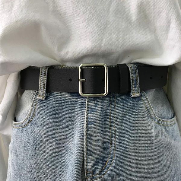 women pu black belts chic vintage faux leather silver buckle belts fashion street jeans accessories waistband 103*3cm 3 colors, Black;brown
women pu black belts chic vintage faux leather silver buckle belts fashion street jeans accessories waistband 103*3cm 3 colors, Black;brown