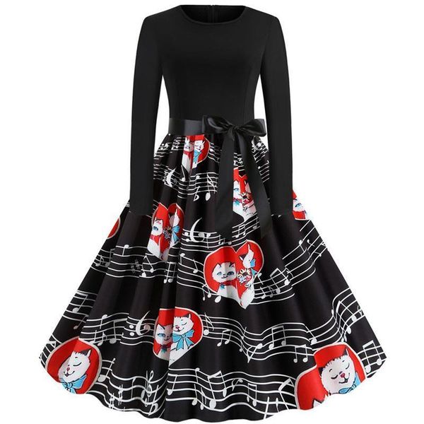 robe femme long sleeve winter dress women vintage pinup rockabilly dress valentines party dresses vestidos print a-line, Black;gray
robe femme long sleeve winter dress women vintage pinup rockabilly dress valentines party dresses vestidos print a-line, Black;gray
