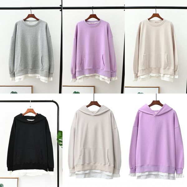spring and autumn round collar sweater women's south korea east gate pure cotton fake two-piece set loose pullover pullover hooded, Black
spring and autumn round collar sweater women's south korea east gate pure cotton fake two-piece set loose pullover pullover hooded, Black