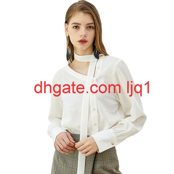 simple and stylish personality oblique v-neck streamer button decoration fashion female long-sleeved white shirt size s-2xl
simple and stylish personality oblique v-neck streamer button decoration fashion female long-sleeved white shirt size s-2xl