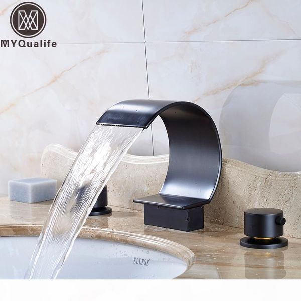 widespread black bathroom faucet deck mounted waterfall bath sink basin and cold water taps dual handle mixers
widespread black bathroom faucet deck mounted waterfall bath sink basin and cold water taps dual handle mixers