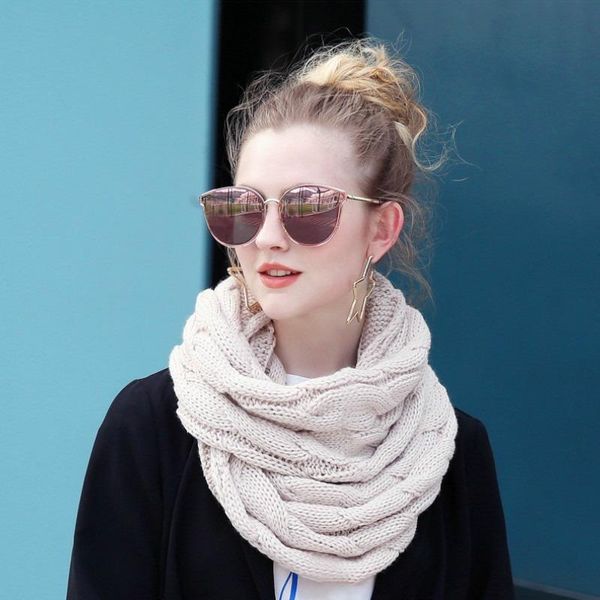 scarves women scarf knitted snood winter infinity neck circle cable warm soft ring female, Blue;gray
scarves women scarf knitted snood winter infinity neck circle cable warm soft ring female, Blue;gray