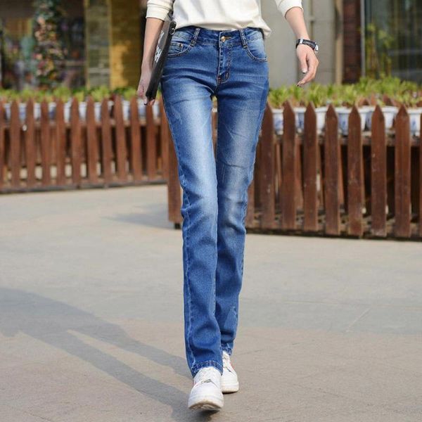 classical plus size solid color jean trousers women casual slim scratched and washed straight jeans 2020 new korean denim pants, Blue
classical plus size solid color jean trousers women casual slim scratched and washed straight jeans 2020 new korean denim pants, Blue