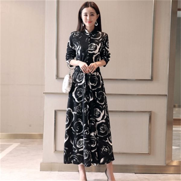 2021 new vintage new spring floral printing dress up girly elegant thin sleeve long size wxf915 g07y, Black;gray
2021 new vintage new spring floral printing dress up girly elegant thin sleeve long size wxf915 g07y, Black;gray