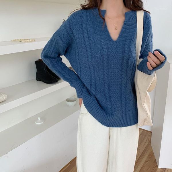 women's sweaters korea sweater female loose v-neck chic knitting pullovers long sleeve women's basic jumpers 2021 fall winter swea, White;black
women's sweaters korea sweater female loose v-neck chic knitting pullovers long sleeve women's basic jumpers 2021 fall winter swea, White;black