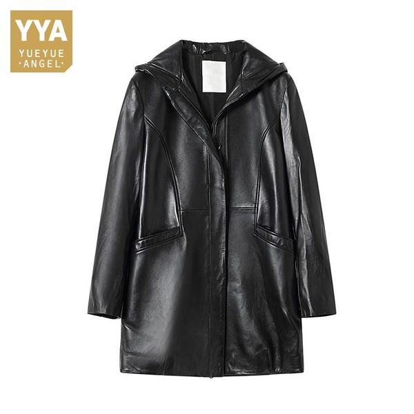 plus size 9xl women long genuine leather jacket hoody loose fit trench coat ladies casual windbreaker sheepskin coats streetwear, Black
plus size 9xl women long genuine leather jacket hoody loose fit trench coat ladies casual windbreaker sheepskin coats streetwear, Black