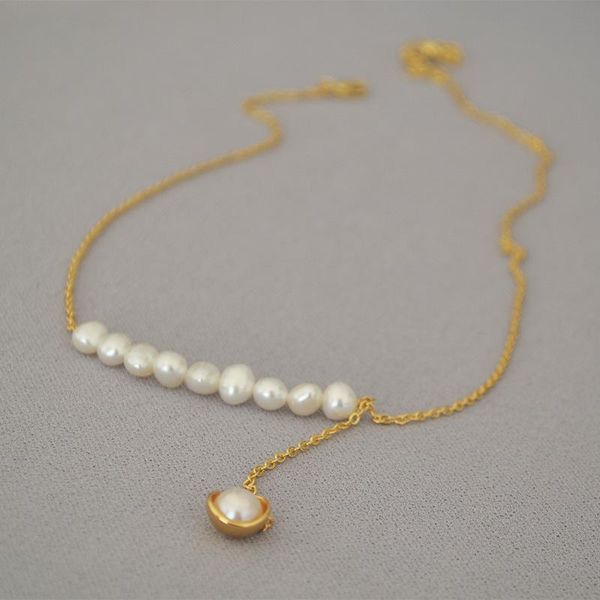 chains brass with 18k gold real baroque pearl necklace women jewelry runway gown hiphop rare glam japan korean fashion, Silver
chains brass with 18k gold real baroque pearl necklace women jewelry runway gown hiphop rare glam japan korean fashion, Silver