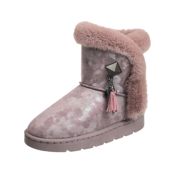 2020 new warm plush winter snow boots ankle boots women shoes woman fringe flat thick bottom plus size slip on faux fur, Black
2020 new warm plush winter snow boots ankle boots women shoes woman fringe flat thick bottom plus size slip on faux fur, Black
