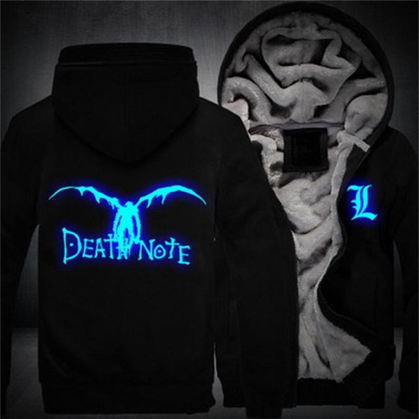2021 us size new anime death note luminous jacket sweatshirts thicken hoodie coat casual clothing oln6, Black
2021 us size new anime death note luminous jacket sweatshirts thicken hoodie coat casual clothing oln6, Black
