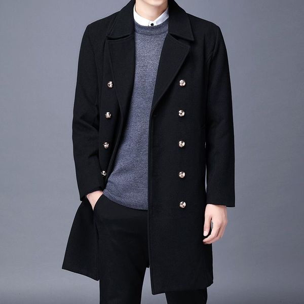 new arrival fashion men long double breasted windbreaker autumn winter casual thick turn-down collar plus size m l xl2xl 3xl 4xl, Black
new arrival fashion men long double breasted windbreaker autumn winter casual thick turn-down collar plus size m l xl2xl 3xl 4xl, Black