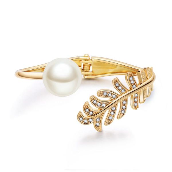 gold-color leaves bracelets crystal rhinestone asymmetric bracelet cuff imitation pearl opening bangles new jewelry, Black
gold-color leaves bracelets crystal rhinestone asymmetric bracelet cuff imitation pearl opening bangles new jewelry, Black