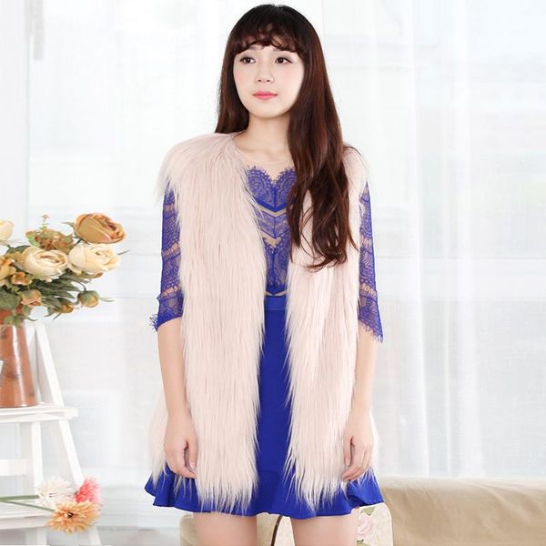women's fur & faux fluffy vest pink 2021 autumn winter women long jacket coat sleeveless plus size outwear ljls038, Black
women's fur & faux fluffy vest pink 2021 autumn winter women long jacket coat sleeveless plus size outwear ljls038, Black